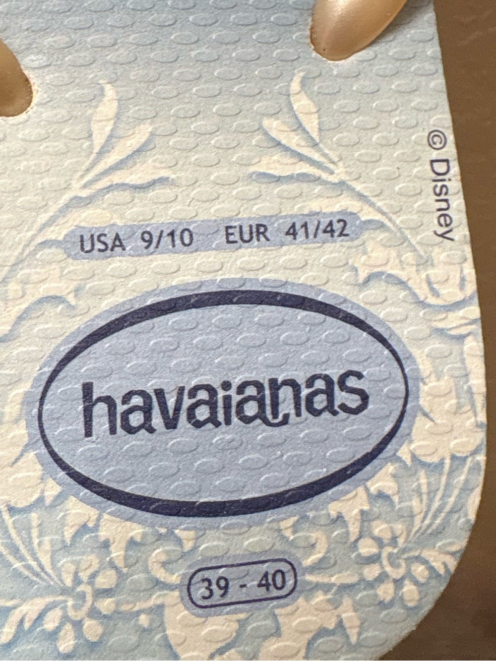 Havaianas Disney Cinderella Light Blue Slim Bridal Swarovski Crystal Sandals - Picture 6 of 7